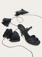 Ferragamo Flower embellished high heel sandal - Image 3
